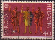 z vendido Suiza 1982 Scott 715 Sello Serie Europa Historia Michel1221 usado Switzerland Suisse 